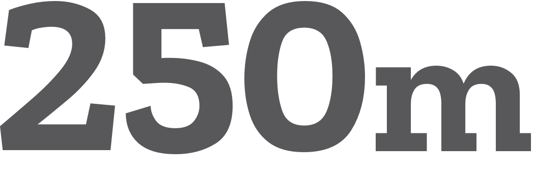 250m