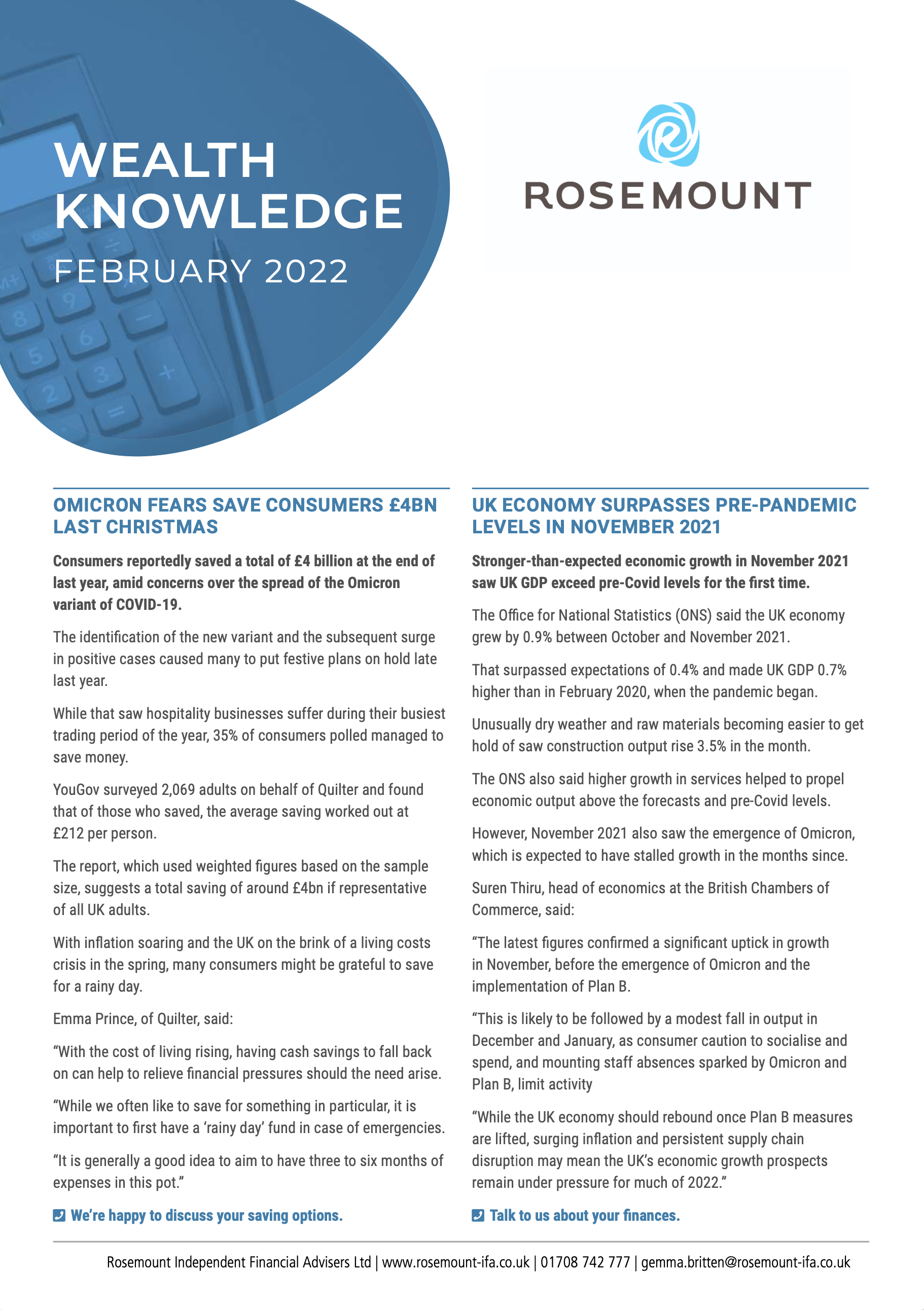 Wealth Knowledge February front cover